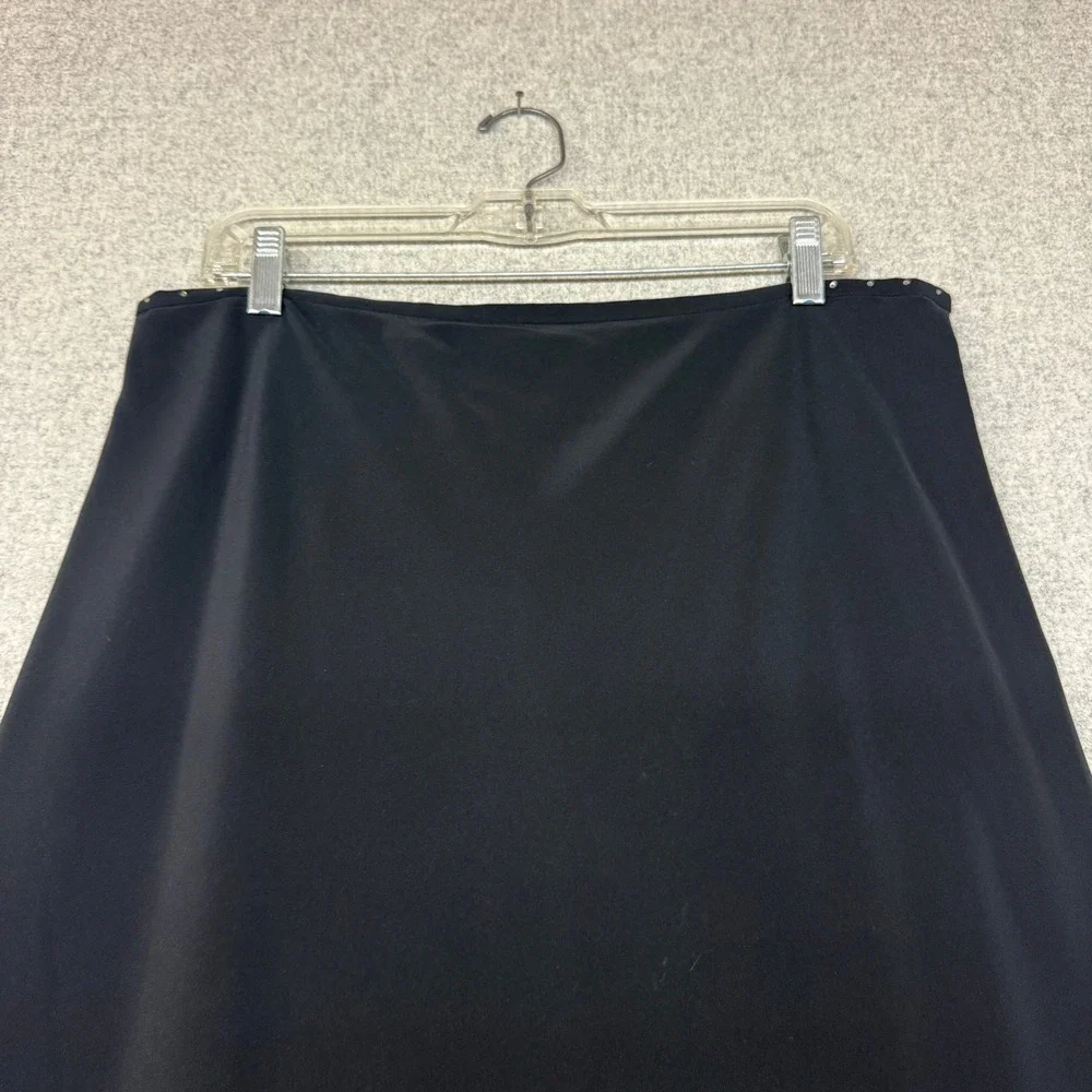 Unbranded Black Maxi Skirt Size Large Rhinestone Studded Formal A-Line Long Dres